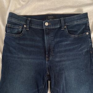 Dark Blue Banana Republic Bootcut High-Rise Stretch Jeans